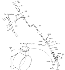 Chute Rod Diagram and Parts List for 626750X16B 2004 Briggs and Stratton Snow Blower